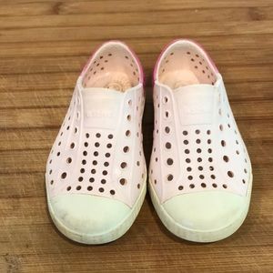 Two tone pink Native shoes